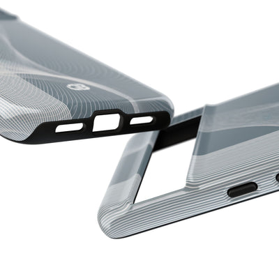Grey Tough Phone Case for Google Pixel - Slate Mesh Horizon
