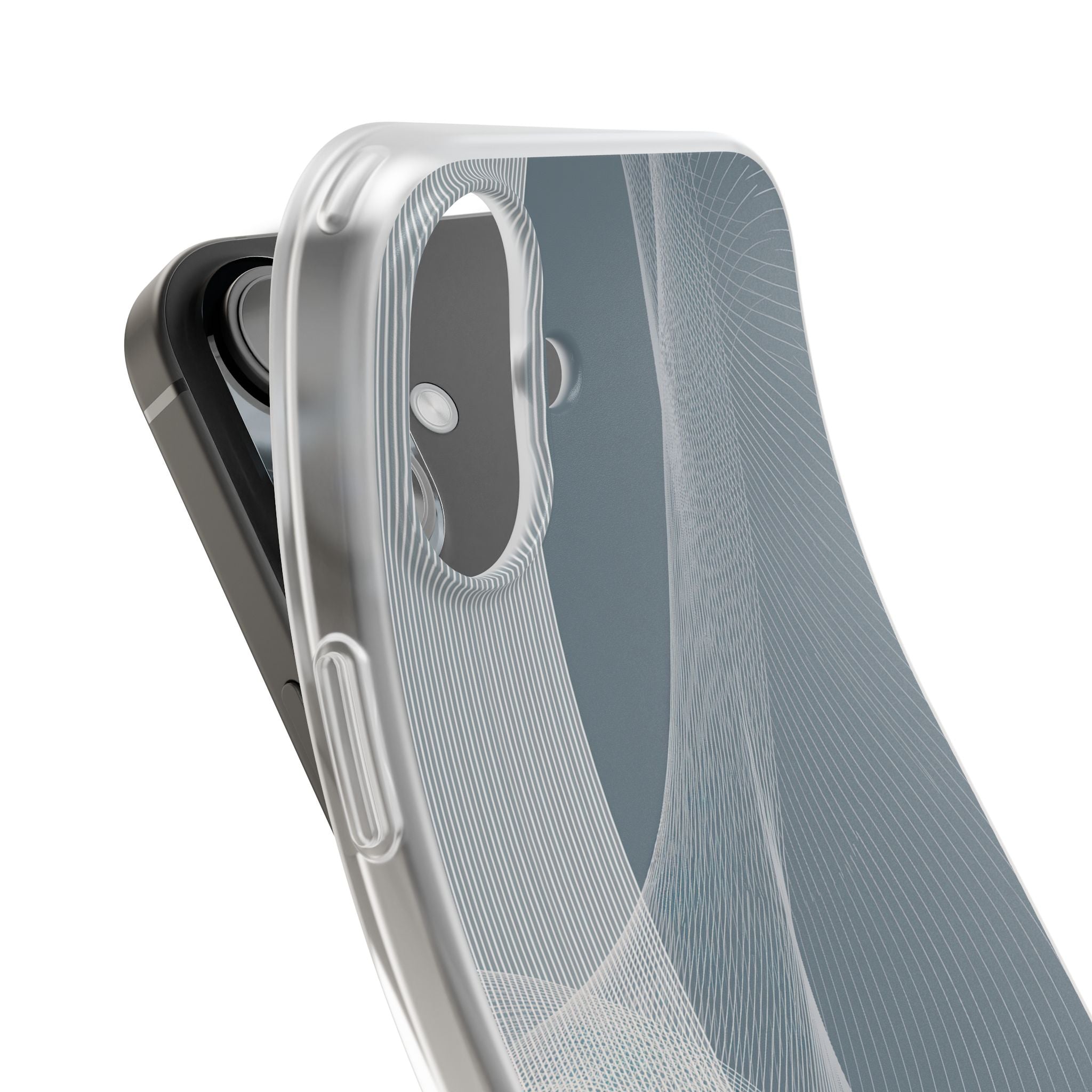 Grey Lite Phone Case for iPhone - Slate Mesh Horizon