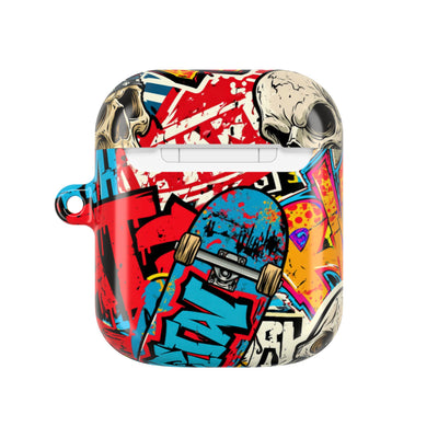 Skate Skull Riot · Hard Case for AirPods & AirPods Pro · Red
