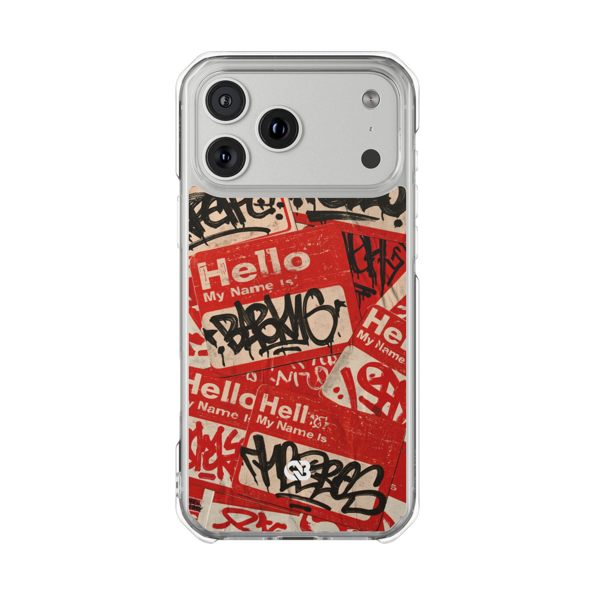 Slap Tag Collage · Clear Impact Magnetic Phone Case for iPhone · Red
