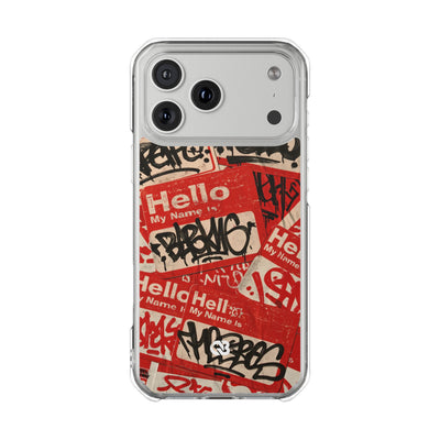 Slap Tag Collage · Clear Impact Magnetic Phone Case for iPhone · Red