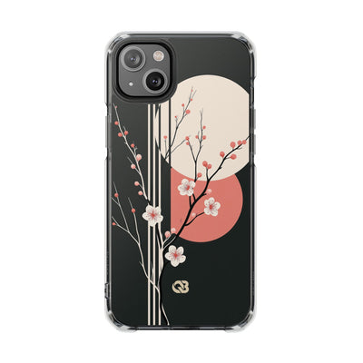 Black Impact MagSafe Phone Case for iPhone - Kyoto Midnight Blossom