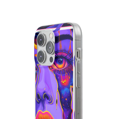 Violet Cosmic Gaze · Soft Custodia per iPhone