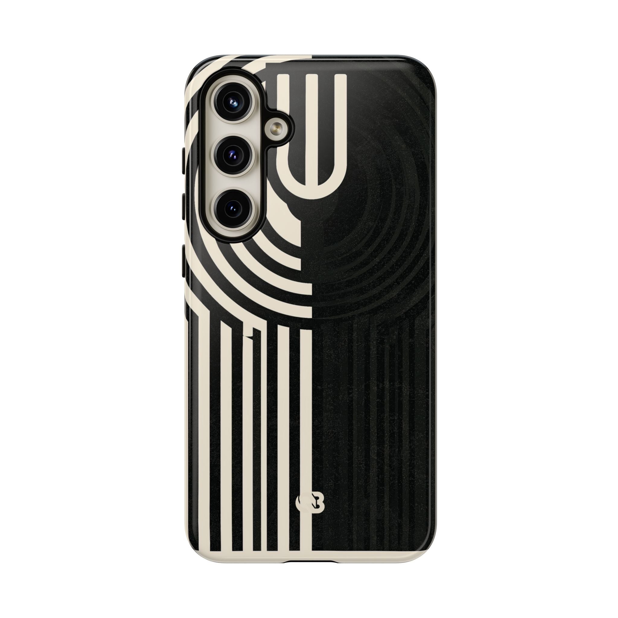 Beige Tough Phone Case for Samsung - Monolith Ivory Signal