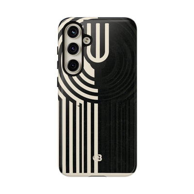 Beige Tough Phone Case for Samsung - Monolith Ivory Signal