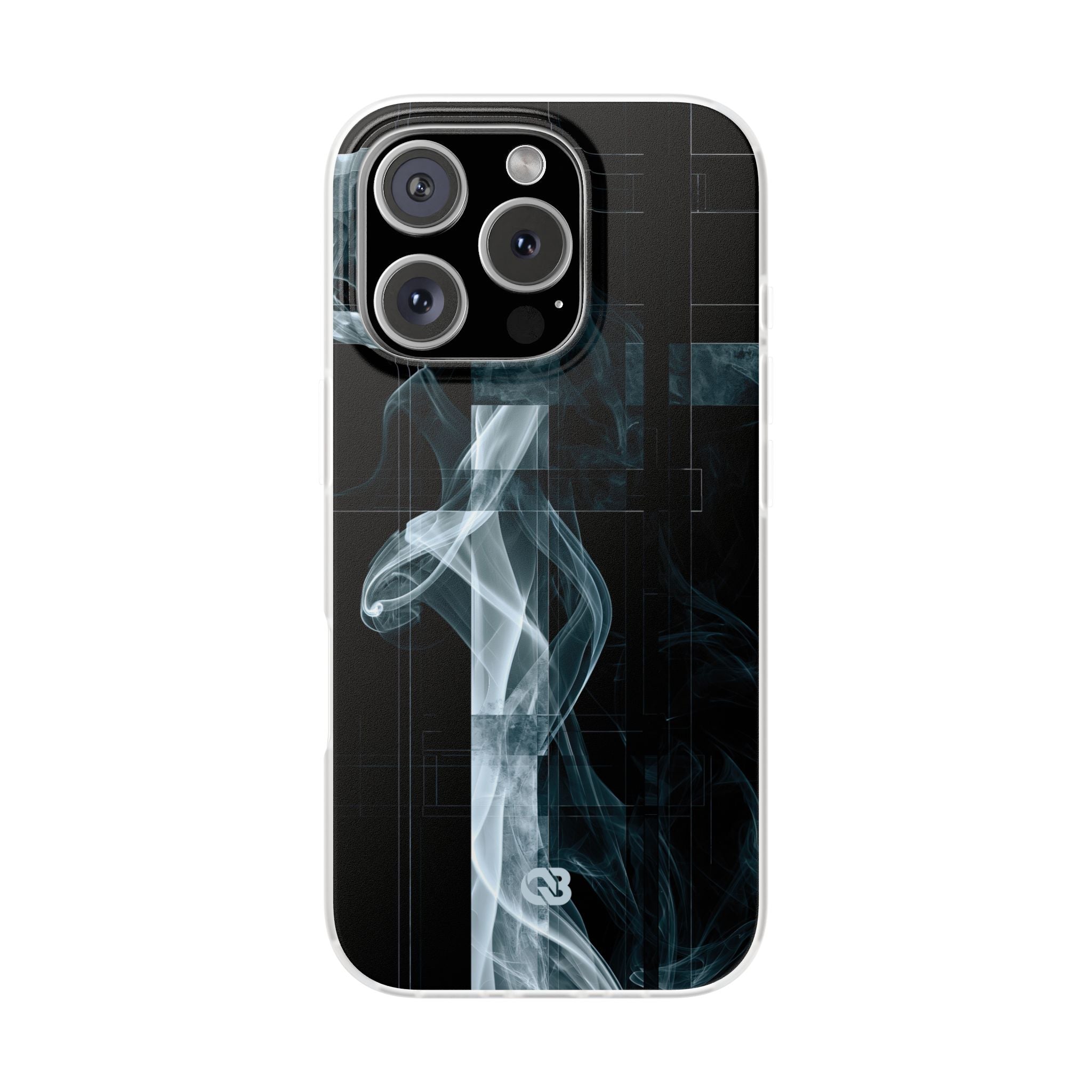 Black Lite Phone Case for iPhone - Arctic Vapor Grid