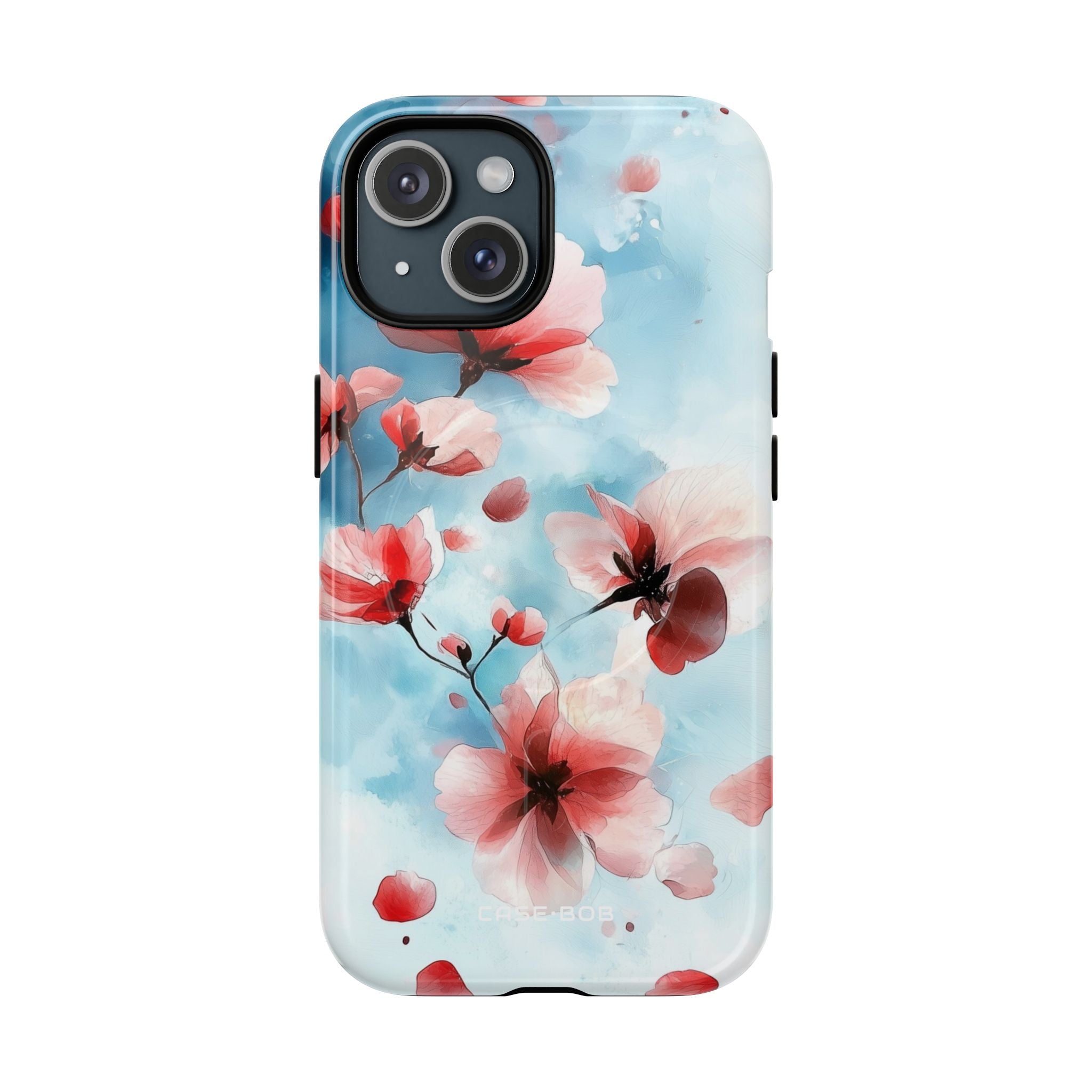 Pink Blossom Drift iPhone 15 Skal - Tough+