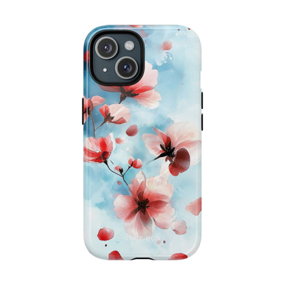 Pink Blossom Drift iPhone 15 Skal - Tough+