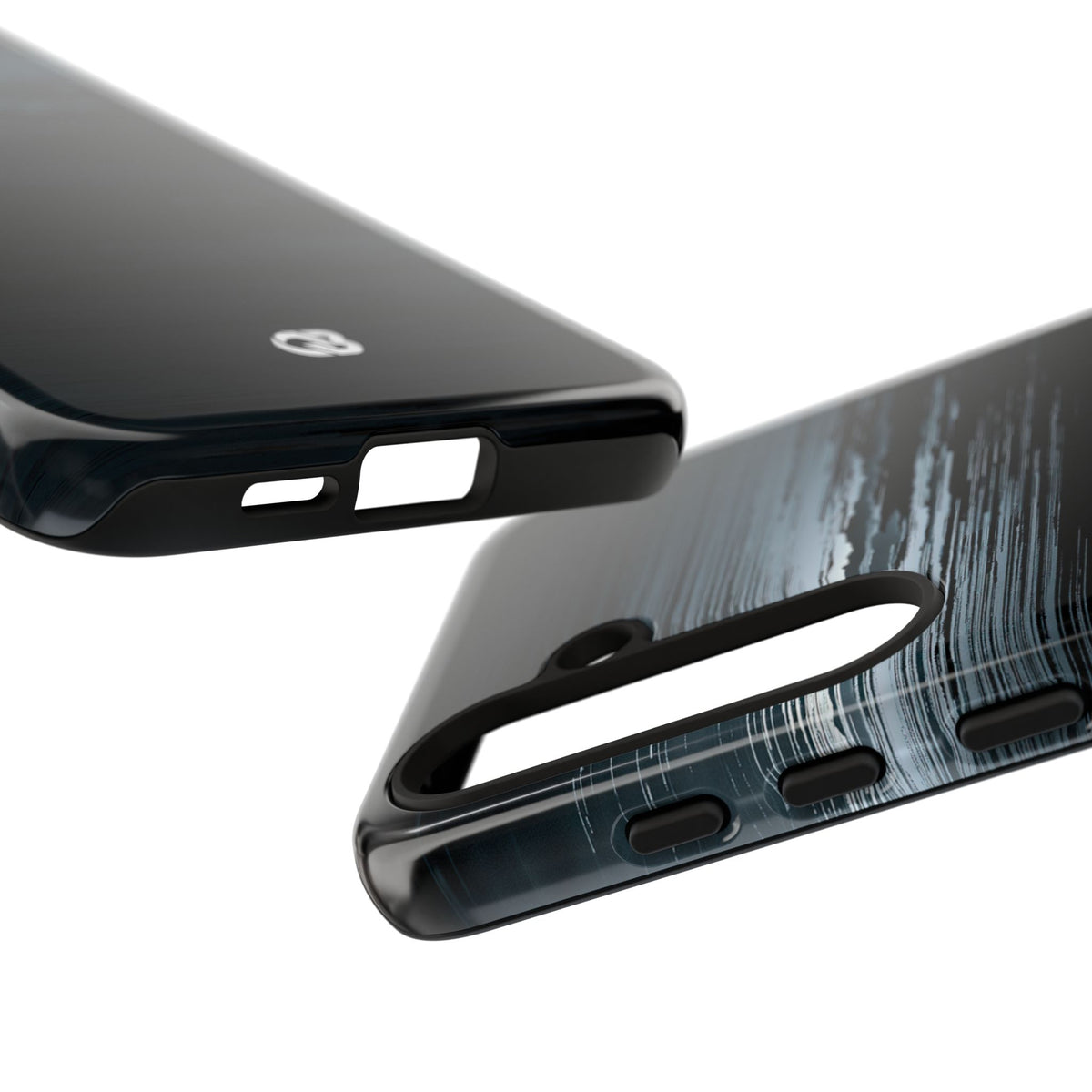 Black Tough Phone Case for Samsung - Frozen Signal Glitch