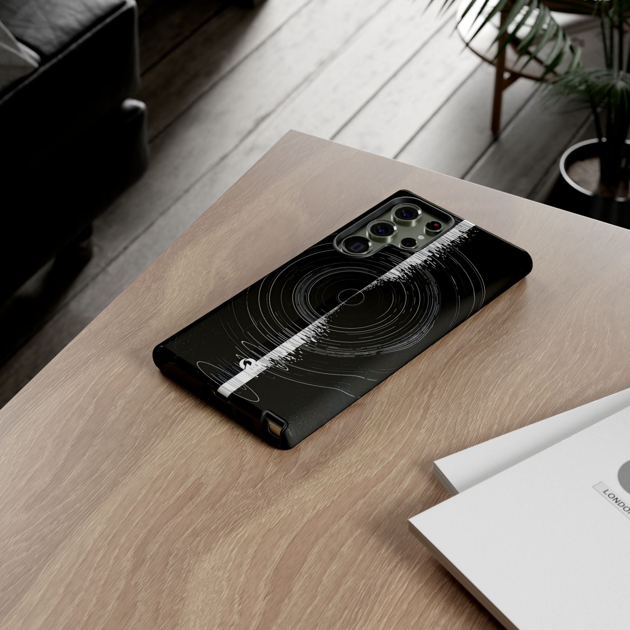 Black Tough Phone Case for Samsung - Obsidian Orbital Signal