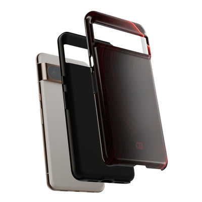 Red Tough Phone Case for Google Pixel - Crimson Flare Flux