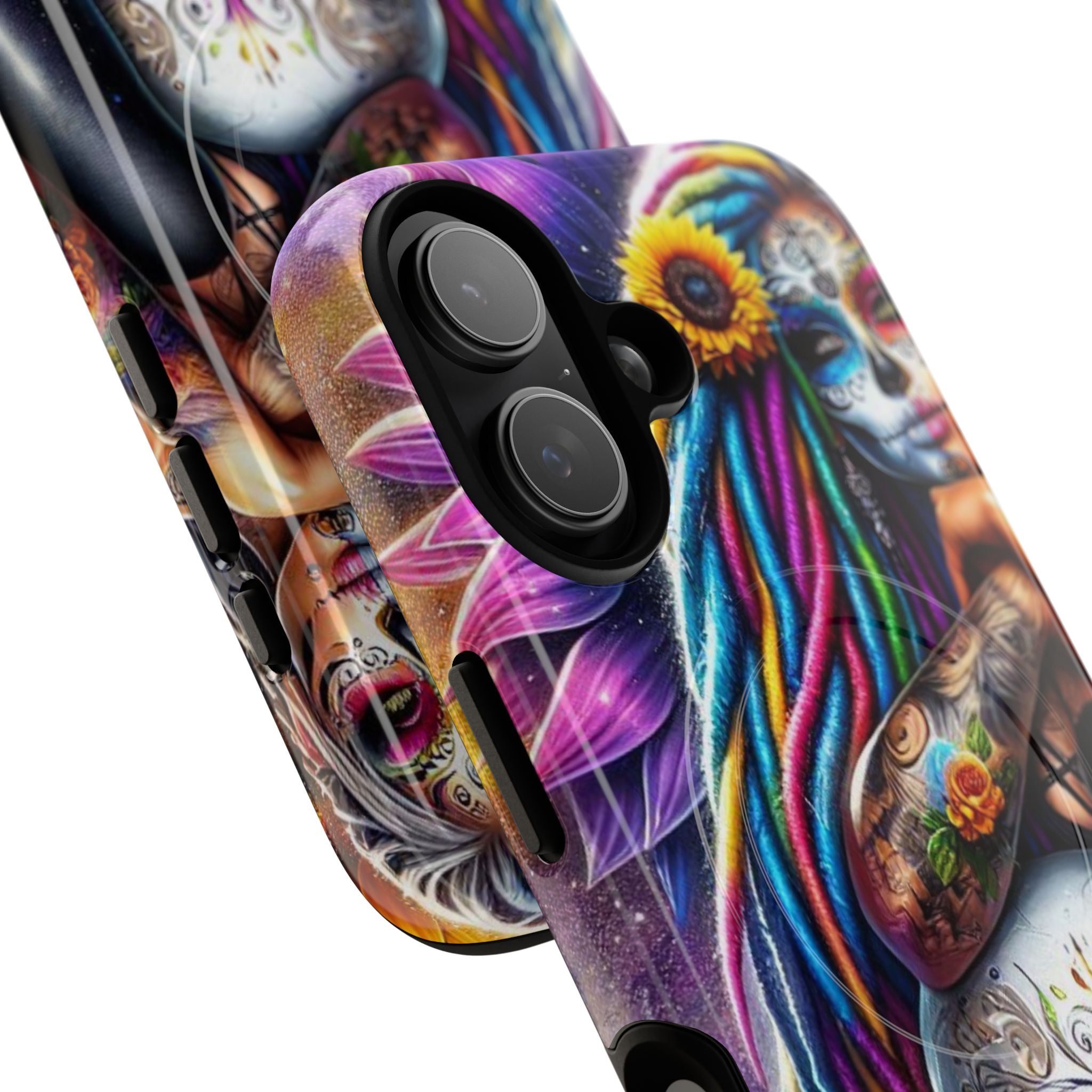 Sunflower Skull Glow iPhone 17 Case - Tough+ - CASE•BOB