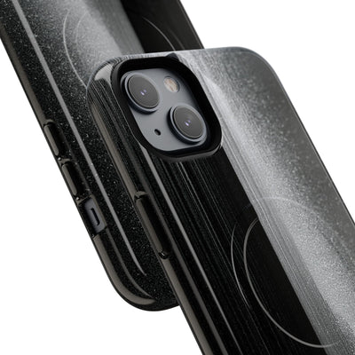 Black Tough 2.0 Magsafe Phone Case for iPhone - Brutalist Pixel Monolith