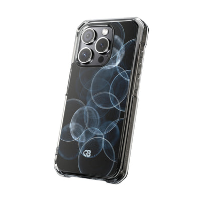 Blue Impact MagSafe Phone Case for iPhone - Cyan Pulse Ripple