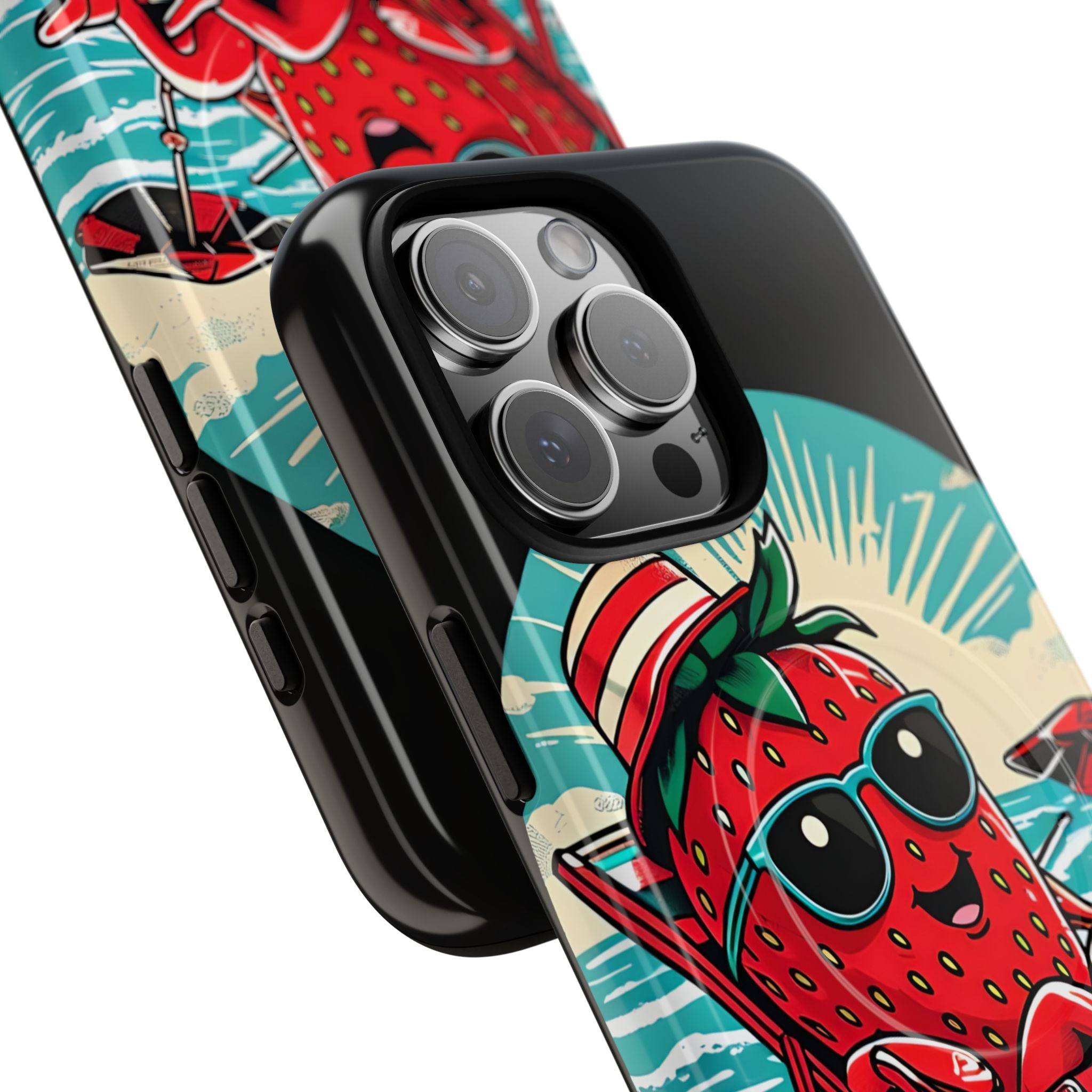 Retro Coastal Berry · Tough+ Coque de téléphone pour iPhone · MagSafe