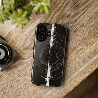 Black Tough Phone Case for iPhone - Obsidian Orbital Signal