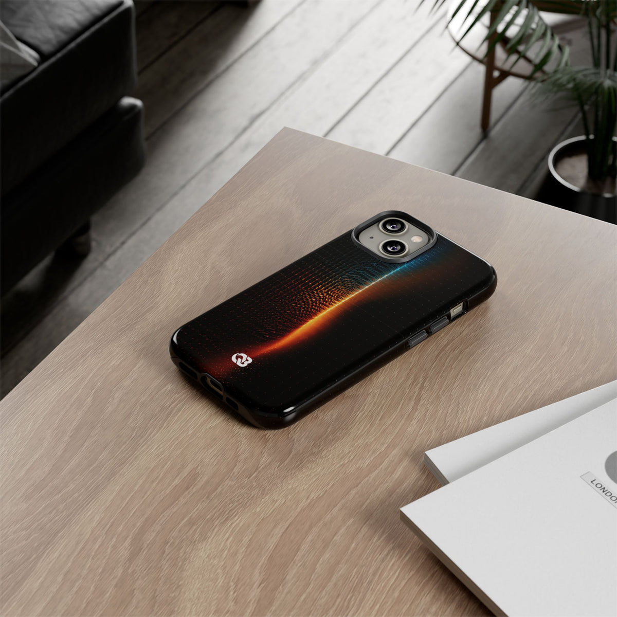 Luminous Refraction Grid · Tough Phone Case for iPhone · Black