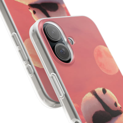 Rose Moon Panda · Soft Phone Case for iPhone