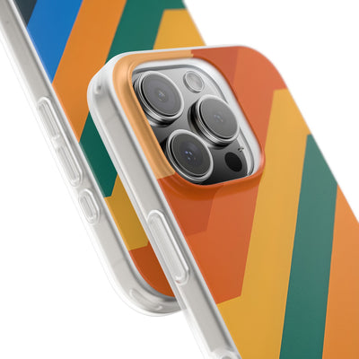 Retro Ridge Lines · Soft Phone Case for iPhone