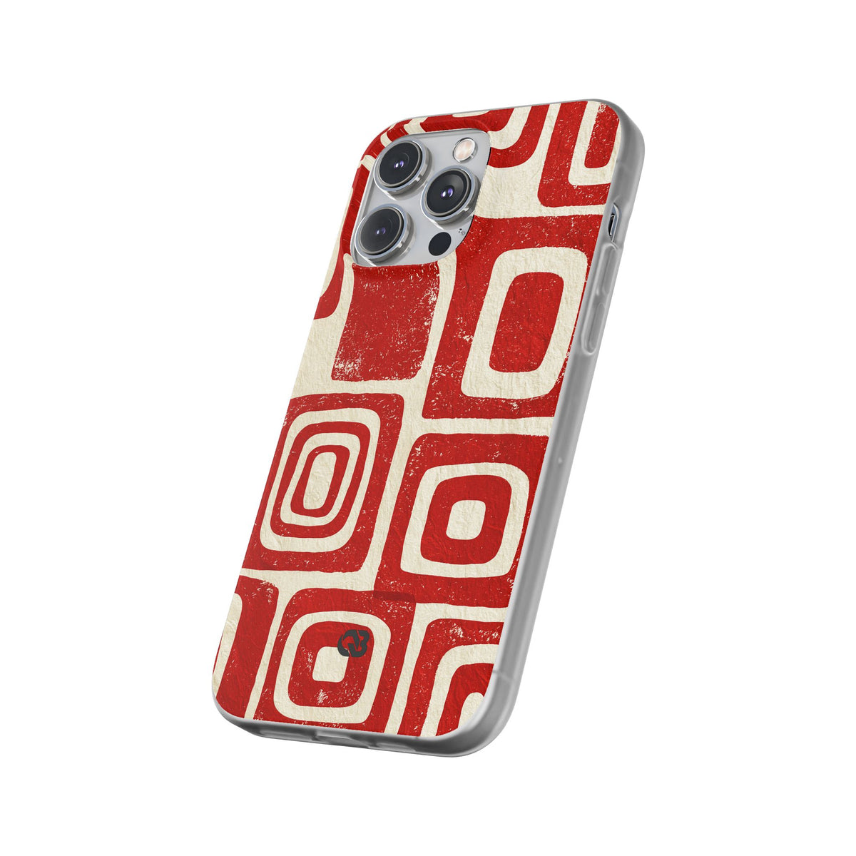 Vermilion Block Motif · Lite Phone Case for iPhone ·  Red