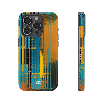 Cyber Glitch Stream · Tough Phone Case for iPhone · Teal