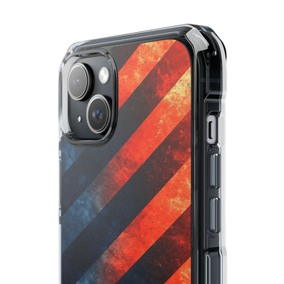 Diagonal Stripes Blaze iPhone 15 Plus Case - Impact