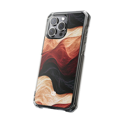 Ember Wave Dispersion · Clear Impact Magnetic Phone Case for iPhone · Red