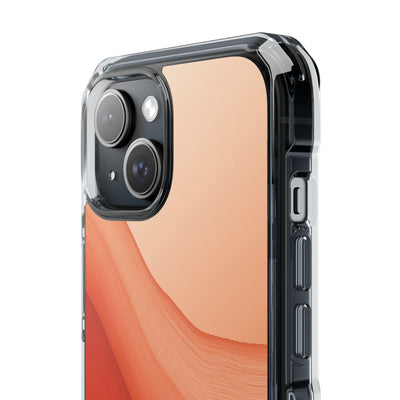 Terracotta Flow · Clear Impact Magnetic Phone Case for iPhone · Orange