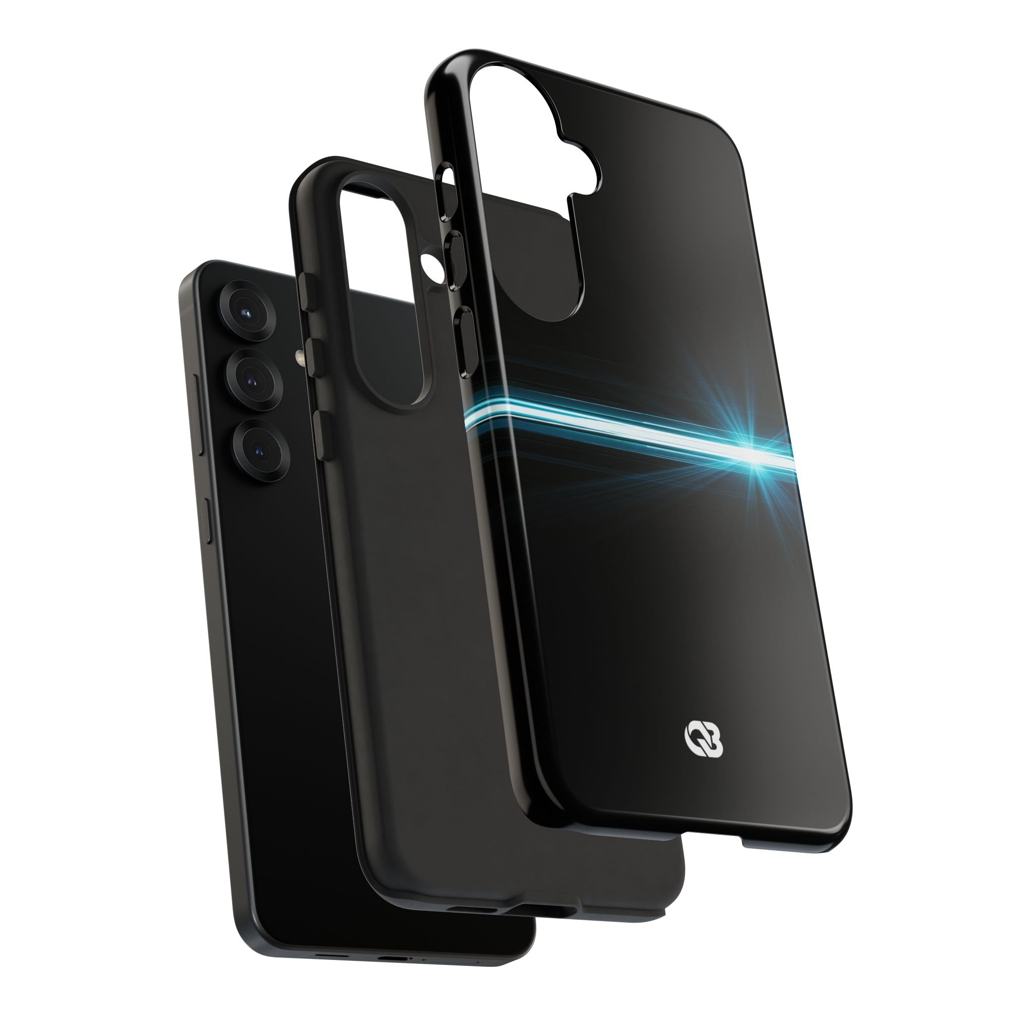 Blue Tough Phone Case for Samsung - Electric Cyan Ray