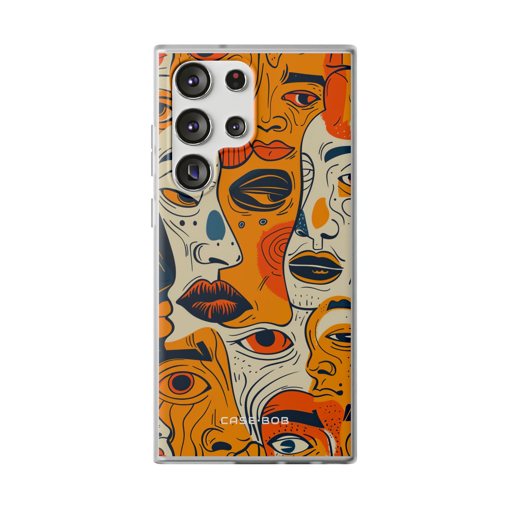 Tangled Faces Sunset Samsung S23 Ultra Case - Soft