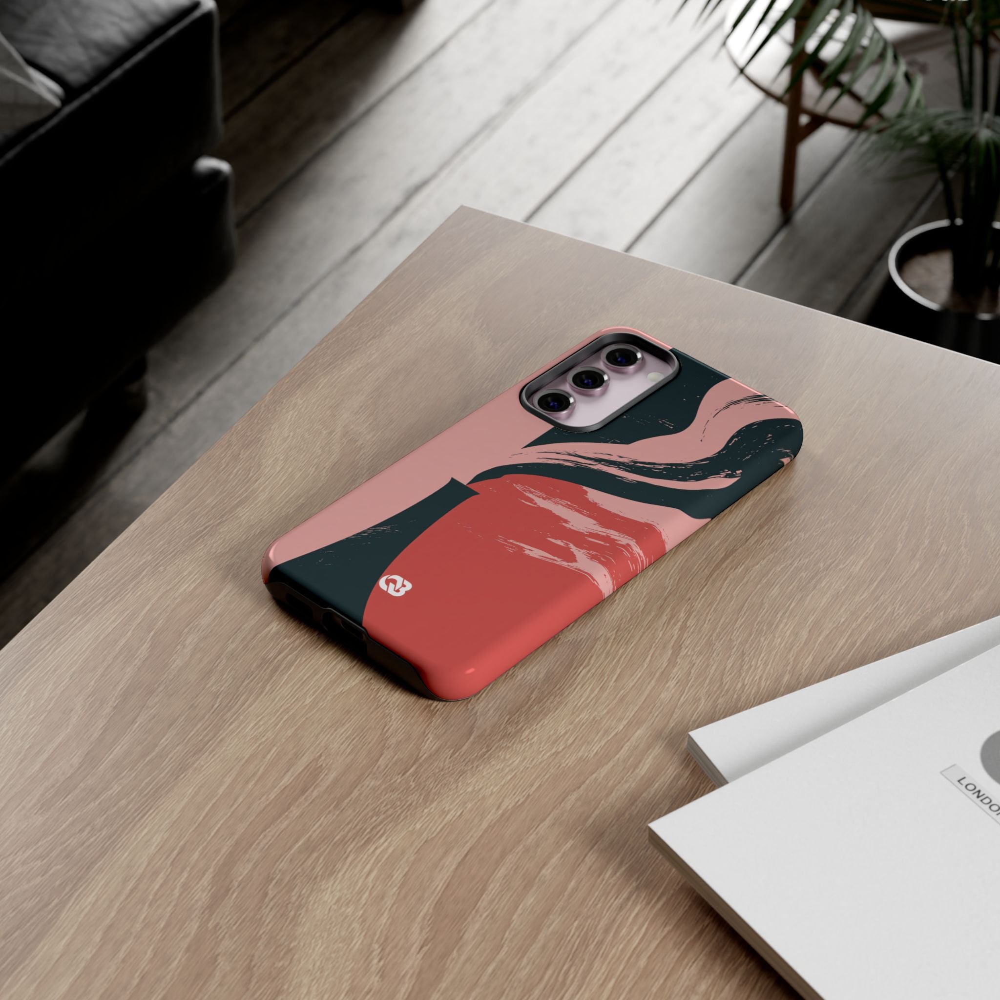 Pink Tough Phone Case for Samsung - Cinder Rose Plume
