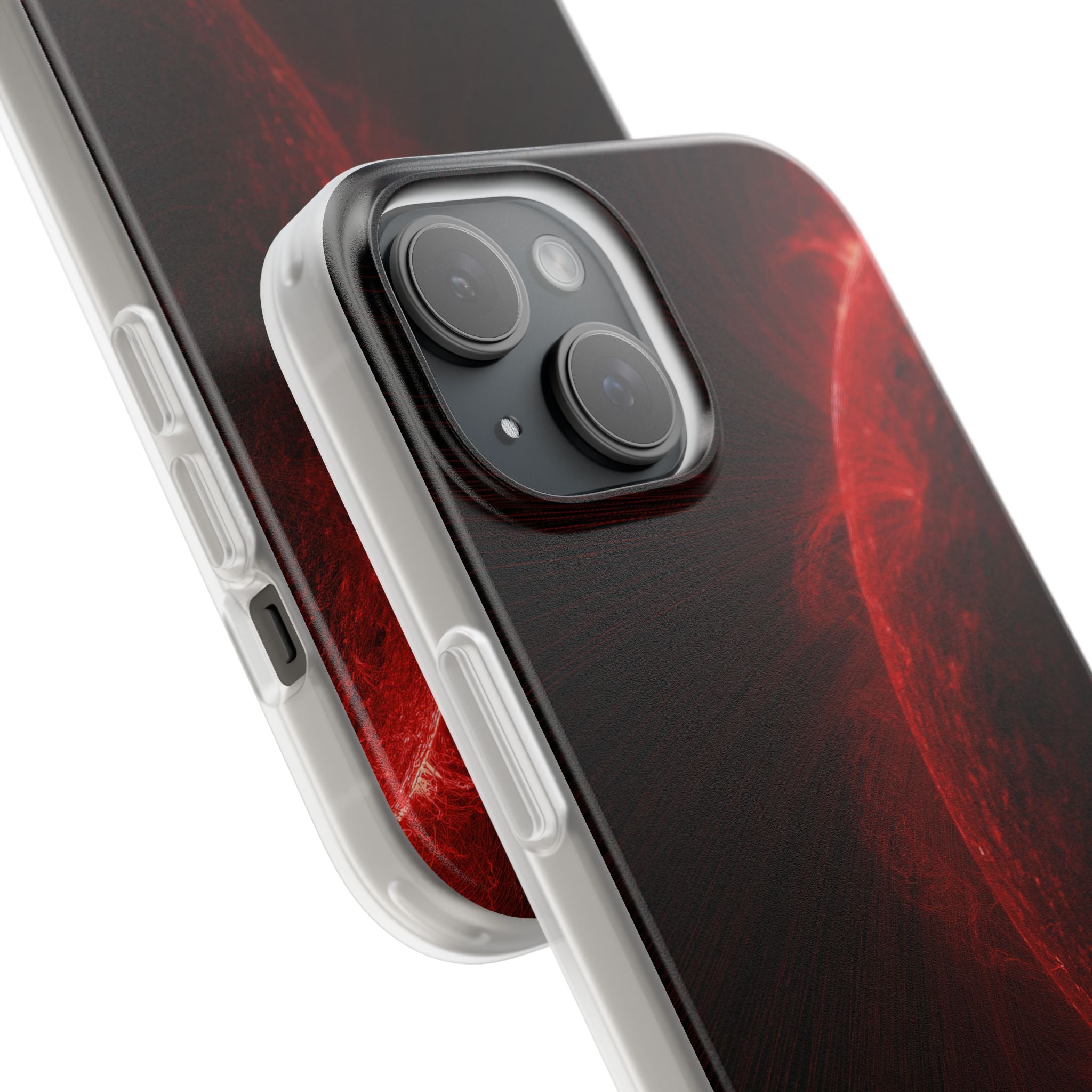 Red Lite Phone Case for iPhone - Solar Crimson Flare