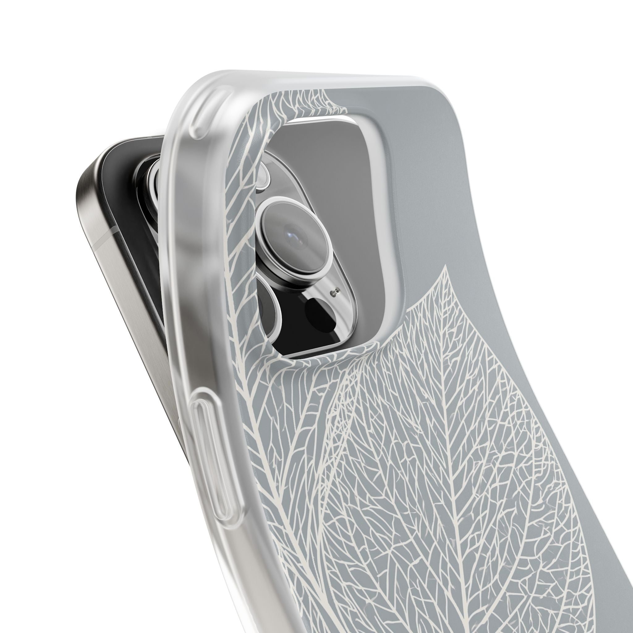 Grey Lite Phone Case for iPhone - Frosted Ash Veins
