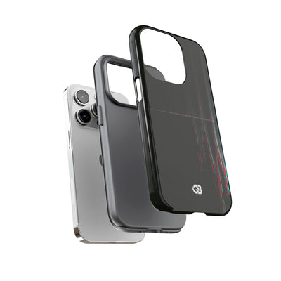 Black Tough Phone Case for iPhone - Corrupted Data Stream
