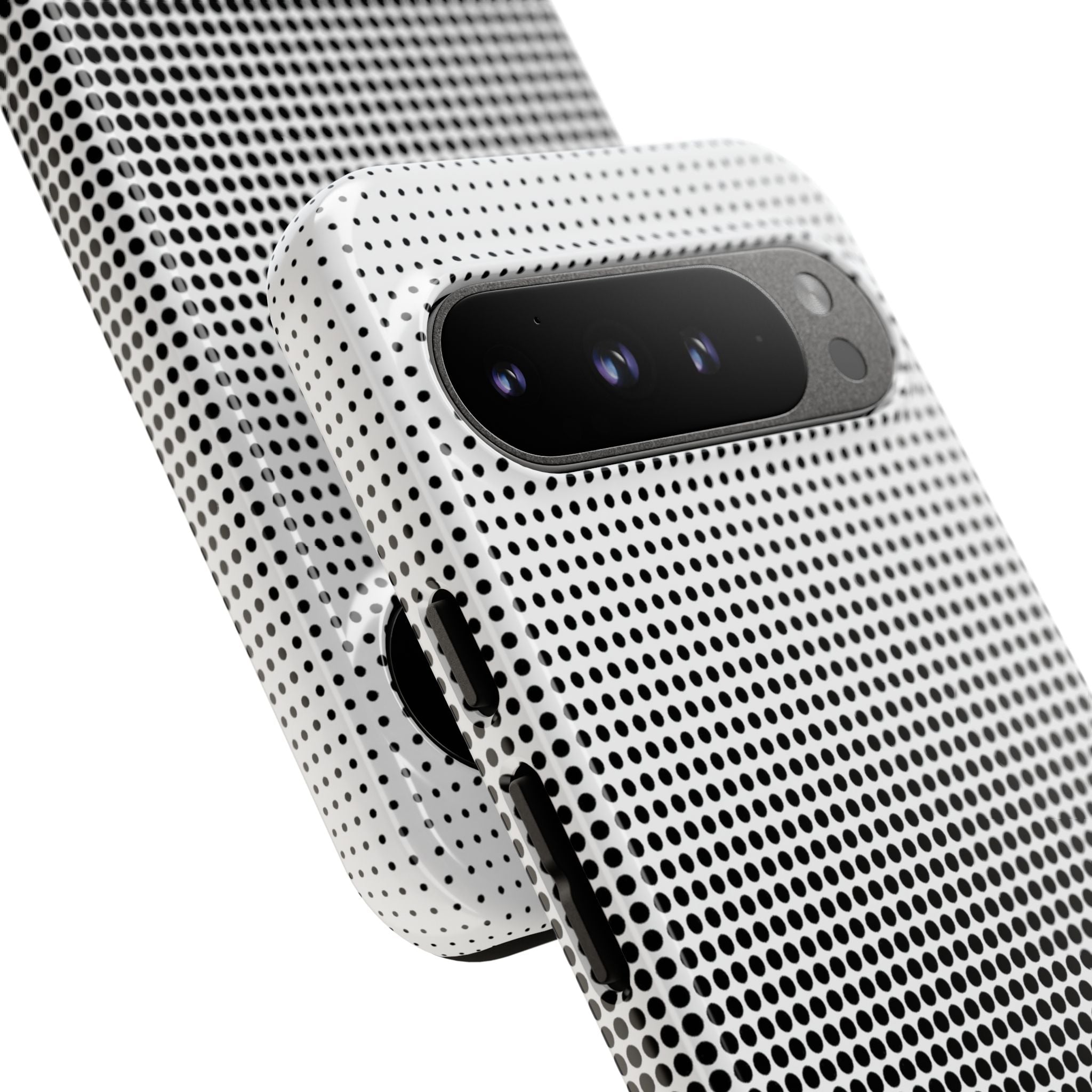 Black Tough Phone Case for Google Pixel - Obsidian Halftone Flux