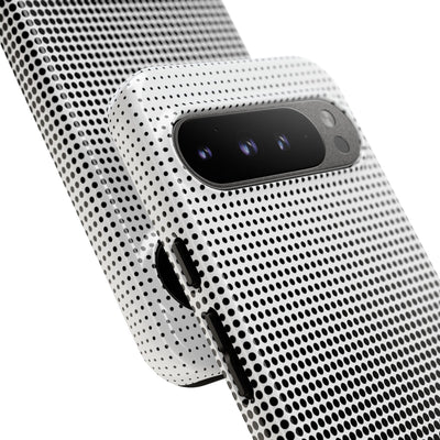 Black Tough Phone Case for Google Pixel - Obsidian Halftone Flux