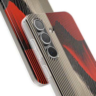 Red Lite Phone Case for Samsung - Crimson Pulse Topo
