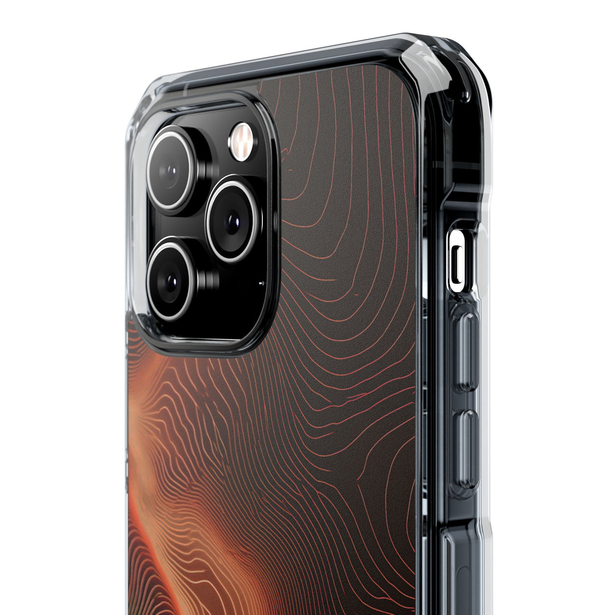 Caldera Ridge · Clear Impact Magnetic Phone Case for iPhone · Orange