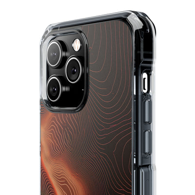 Caldera Ridge · Clear Impact Magnetic Phone Case for iPhone · Orange
