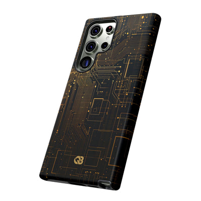 Gold Tough Phone Case for Samsung - Amber Core Mainframe