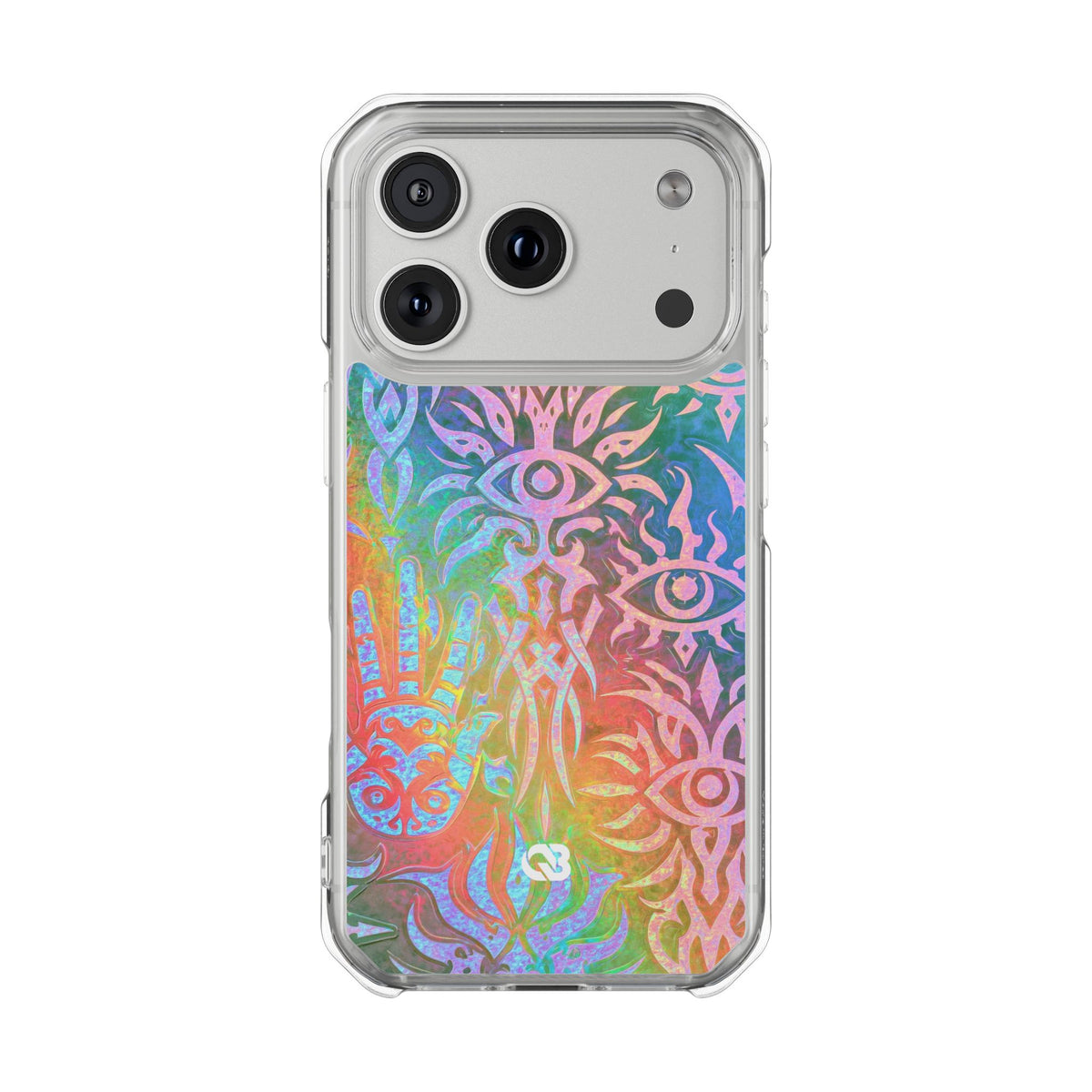Chromatic Mystic Sigil · Clear Impact Magnetic Phone Case for iPhone · Blue
