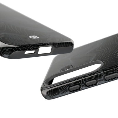 Obsidian Contour Elevation · Tough Phone Case for Samsung · Black