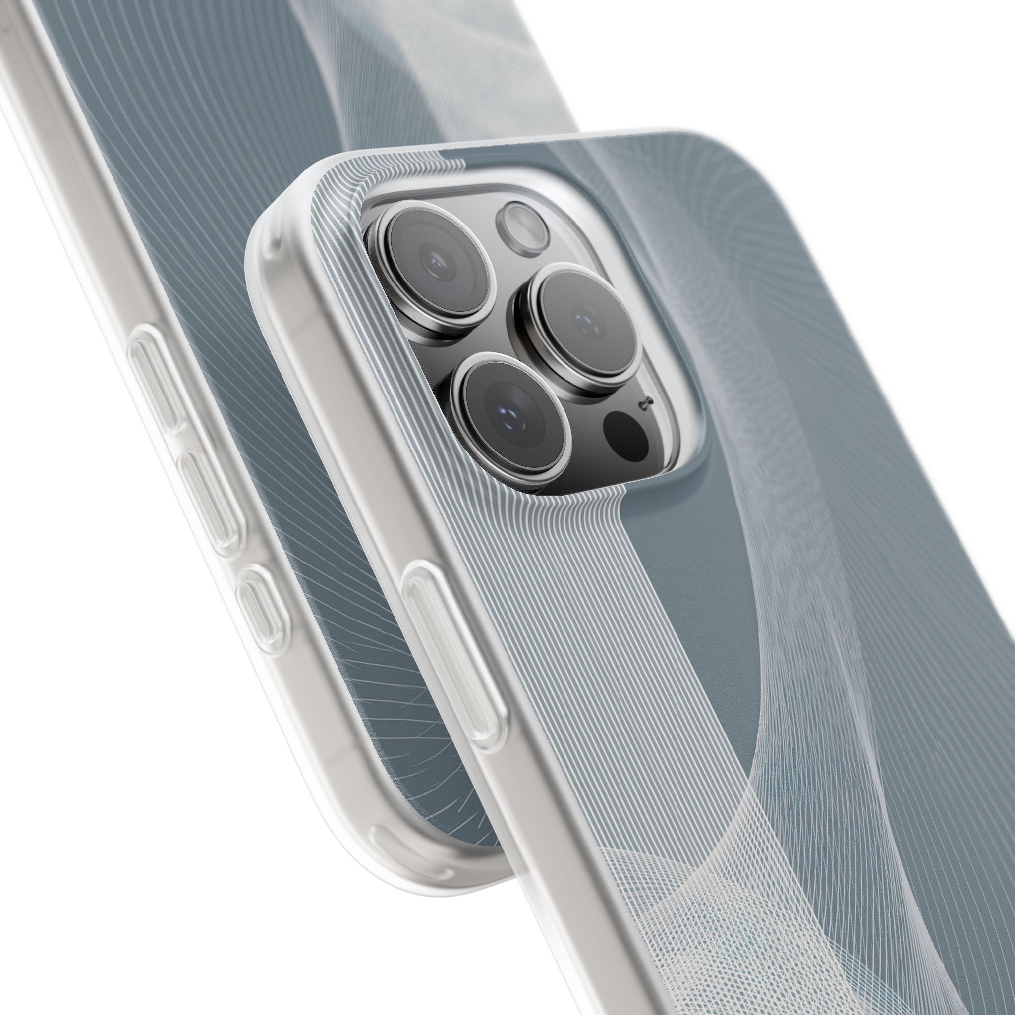 Grey Lite Phone Case for iPhone - Slate Mesh Horizon