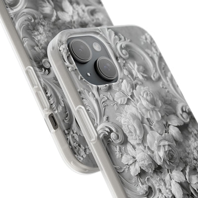 Rococo Marble Rose · Lite Phone Case for iPhone ·  White
