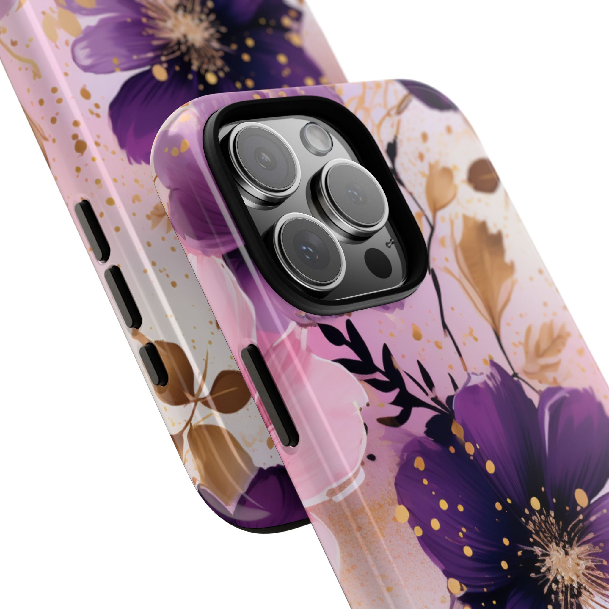 Gilded Violet Bloom · Tough Phone Case for iPhone