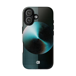 Blue Tough Phone Case for iPhone - Cyan Vector Sphere
