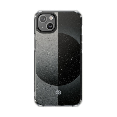 Black Impact MagSafe Phone Case for iPhone - Lunar Static Orbit