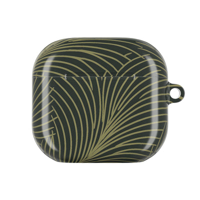 Midnight Palm Frond · Hard Case for AirPods & AirPods Pro · Green