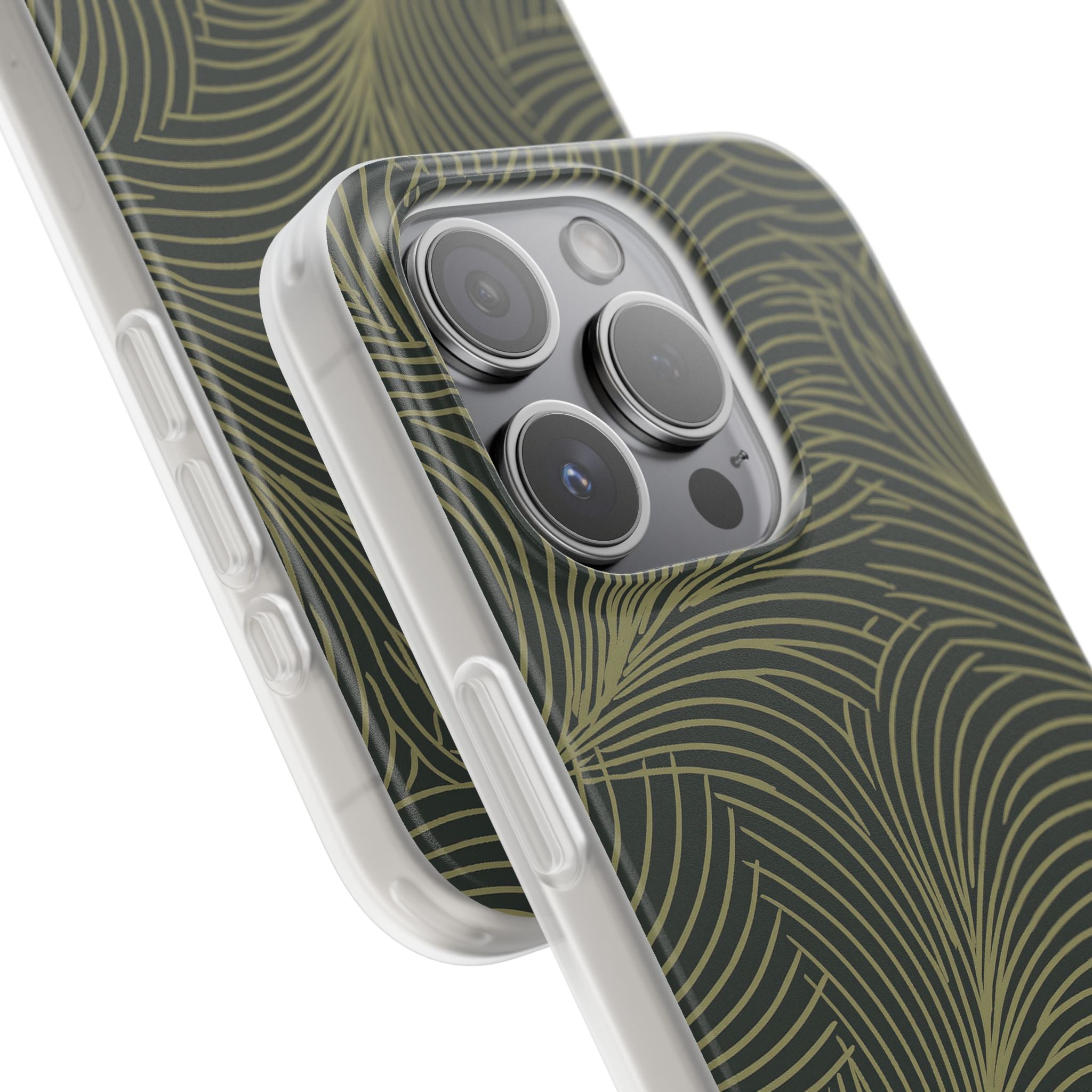 Green Lite Phone Case for iPhone - Dark Olive Plume
