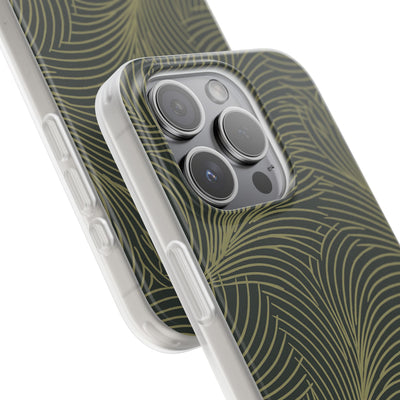 Green Lite Phone Case for iPhone - Dark Olive Plume